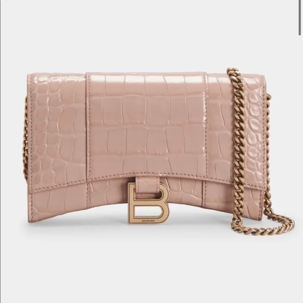 BALENCIAGA HOURGLASS WALLET ON A CHAIN